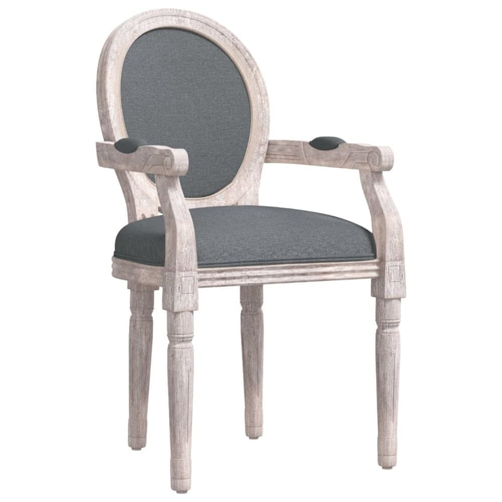 Vidaxl Jedálenská stolička tmavosivá 54x56x96,5 cm látka